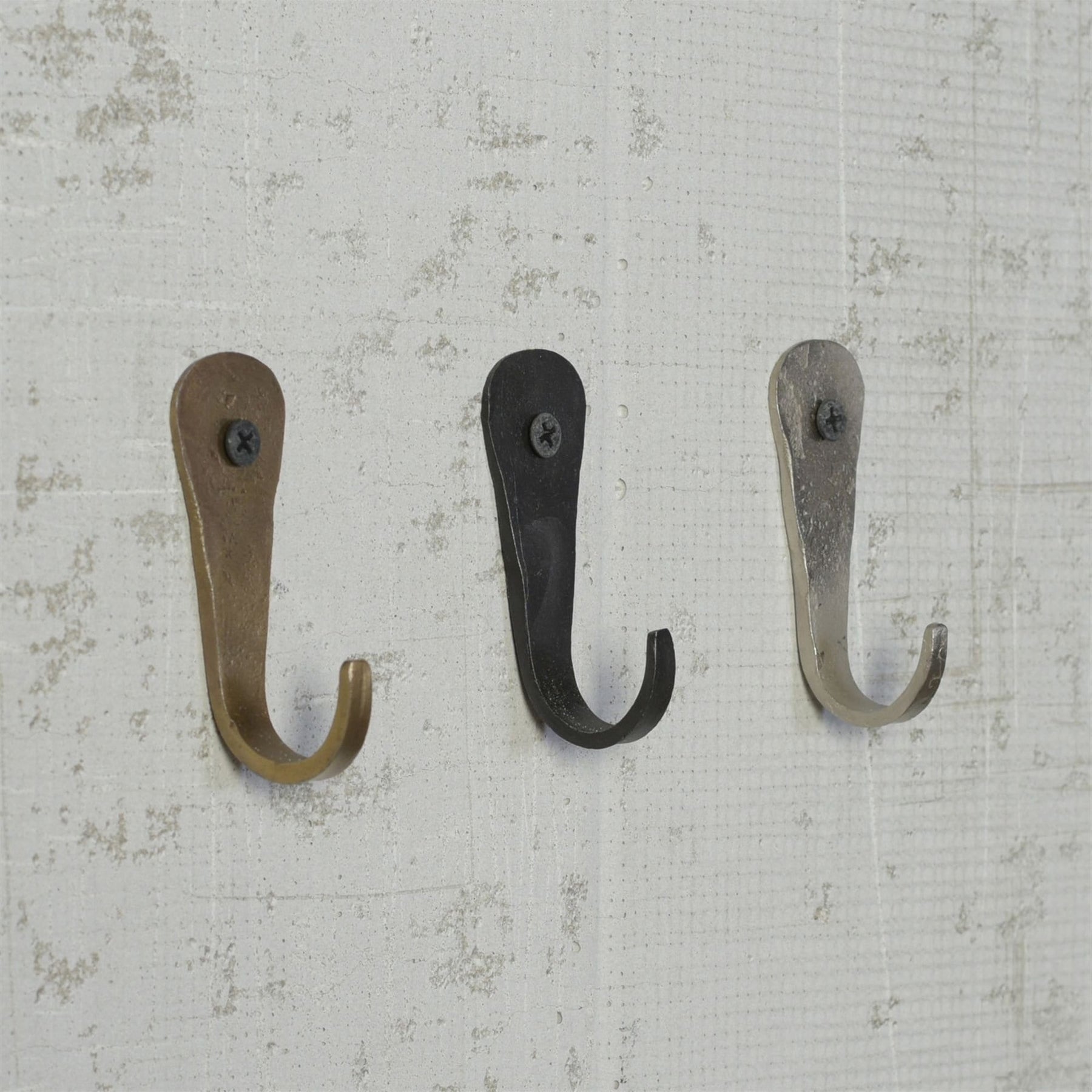 Pair of Rustic Cast Iron Double Hooks, Pair of Cast Iron Coat Hooks, Dark  Brown Cast Iron Hooks -  UK